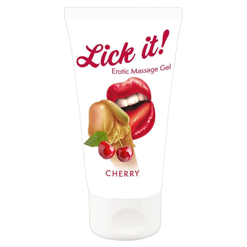 Massagegel "Lick it! Cherry" wasserbasiert & vegan (50 ml) - loveiu.ch