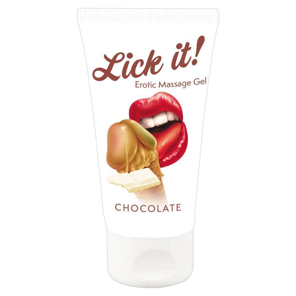 Massagegel "Lick it! Chocolate" wasserbasiert & vegan (50 ml) - loveiu.ch