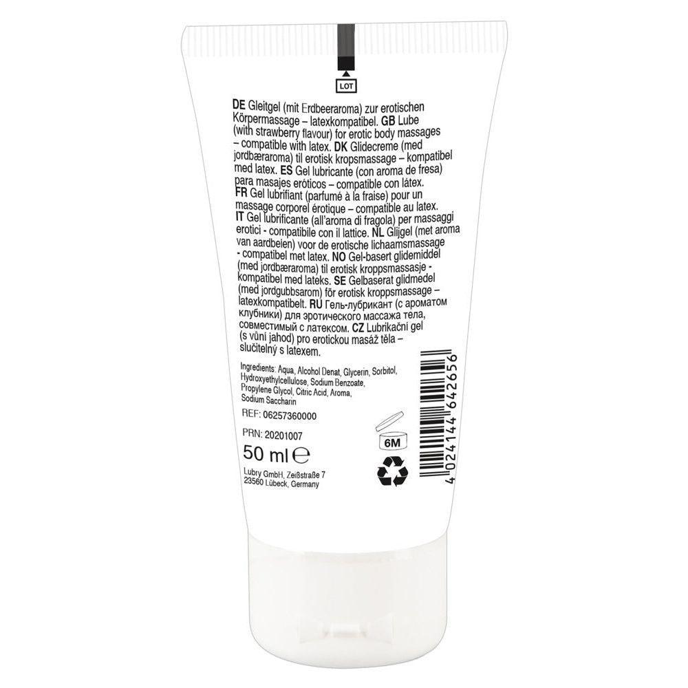 Massagegel "Lick it! Strawberry" wasserbasiert & vegan (50 ml) - loveiu.ch