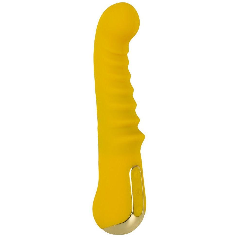 G-Punkt Vibrator aus Silikon - Soft-Touch-Textur 20 cm (gelb) - loveiu.ch