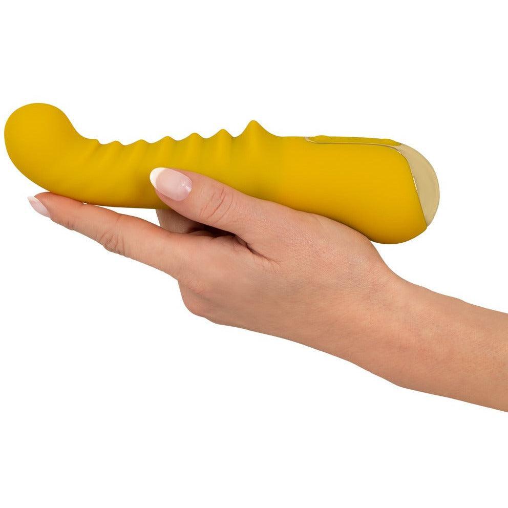G-Punkt Vibrator aus Silikon - Soft-Touch-Textur 20 cm (gelb) - loveiu.ch