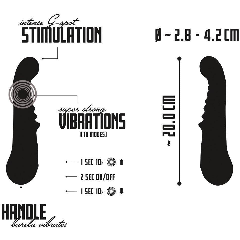 G-Punkt Vibrator aus Silikon - Soft-Touch-Textur 20 cm (gelb) - loveiu.ch