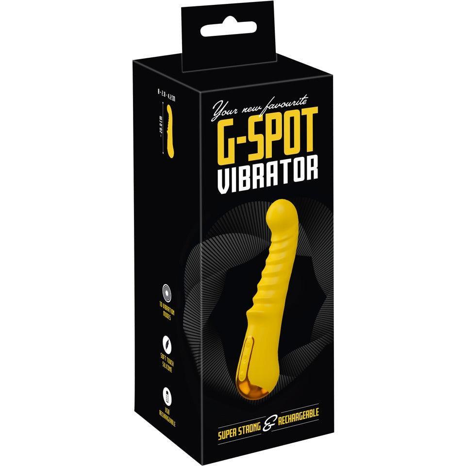 G-Punkt Vibrator aus Silikon - Soft-Touch-Textur 20 cm (gelb) - loveiu.ch