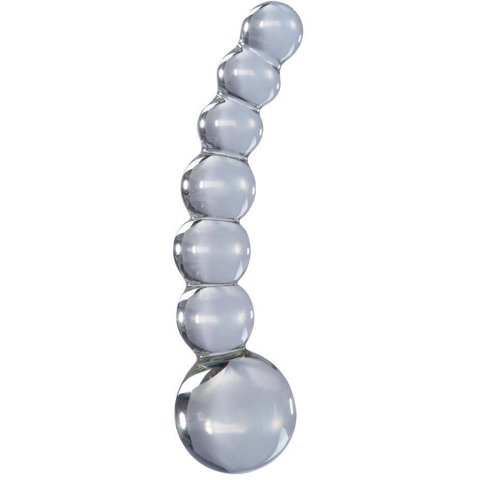 Glasdildo "No. 66" intensive Kugelstruktur - handgemachter Dildo 12 cm (transparent) - loveiu.ch