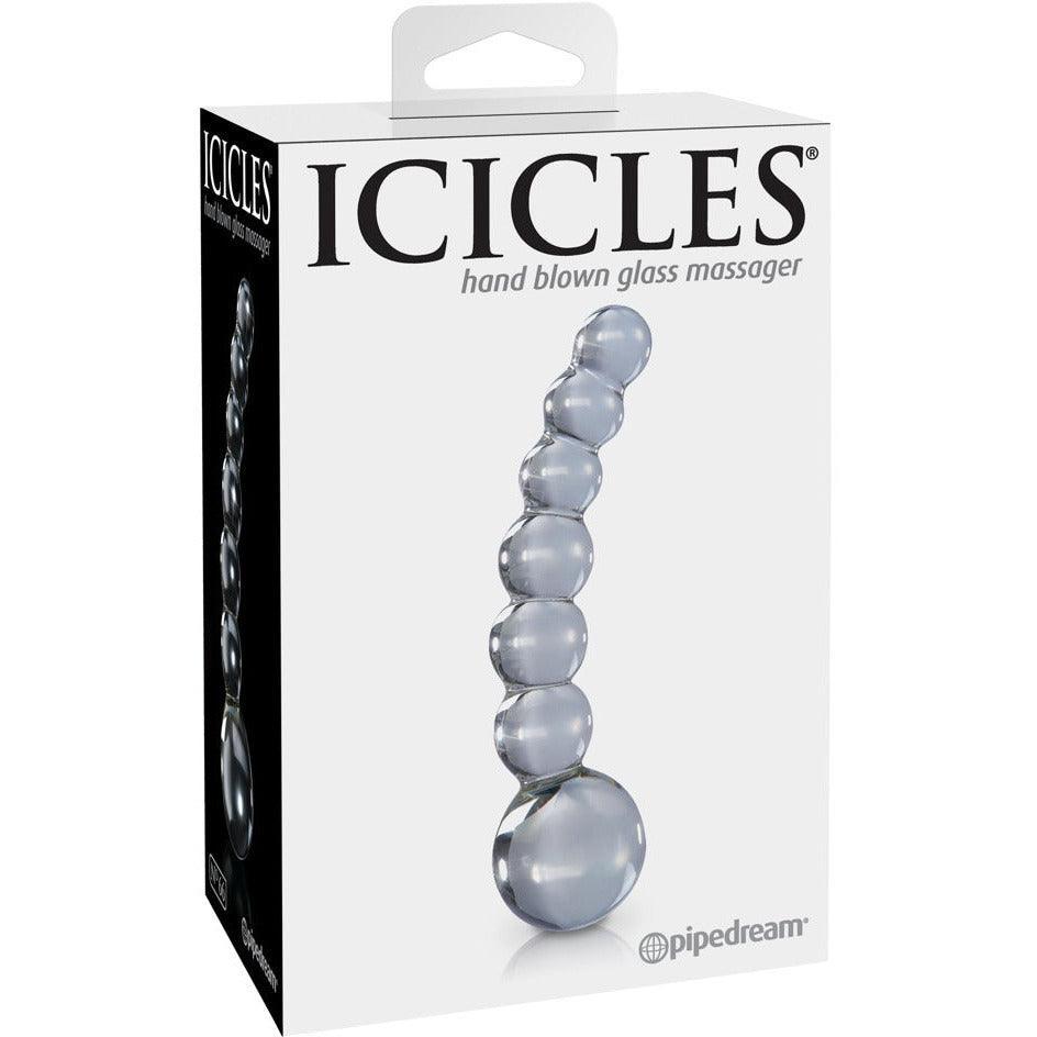 Glasdildo "No. 66" intensive Kugelstruktur - handgemachter Dildo 12 cm (transparent) - loveiu.ch
