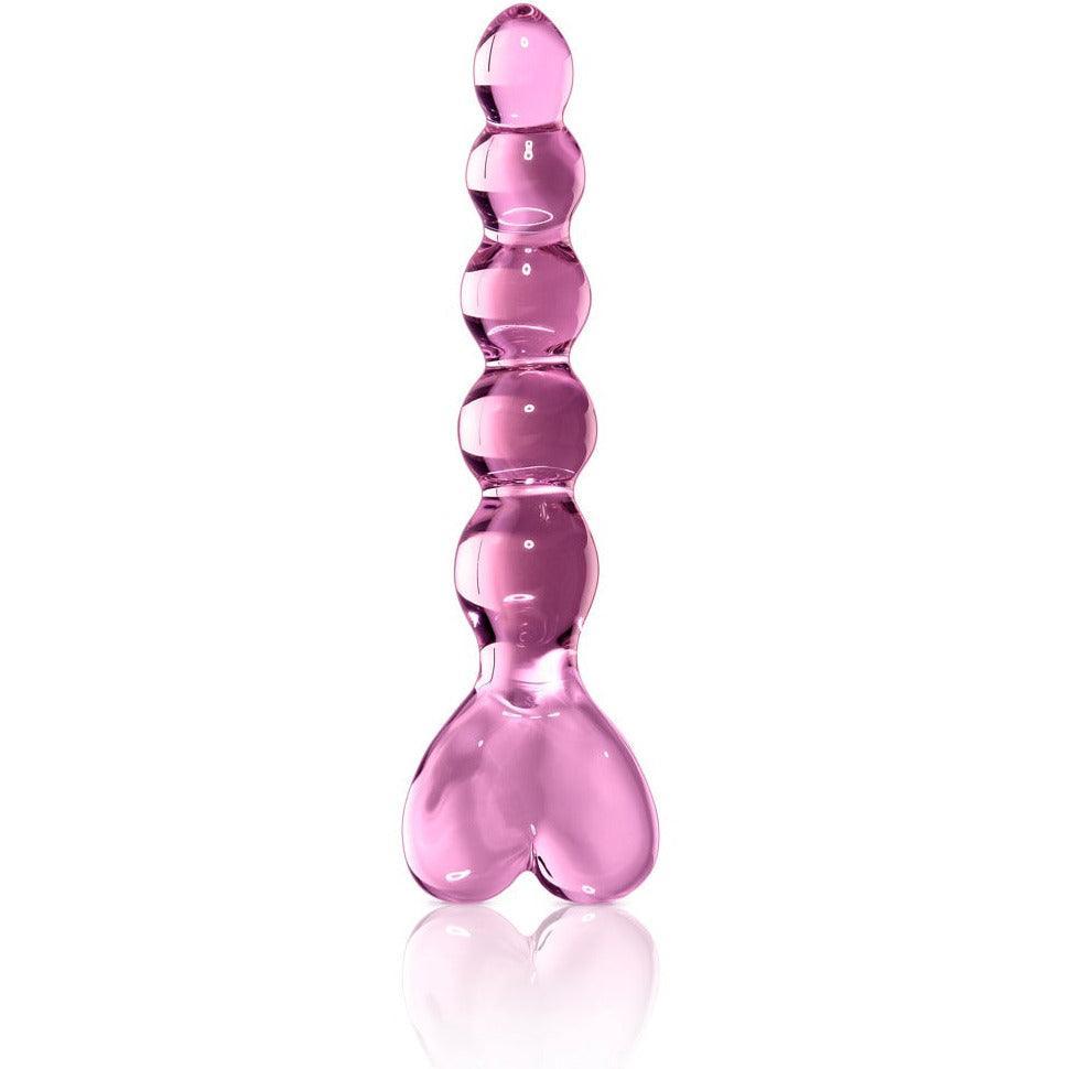Glasdildo "No. 43" intensive Kugelstruktur - handgemachter Dildo 20 cm (pink) - loveiu.ch
