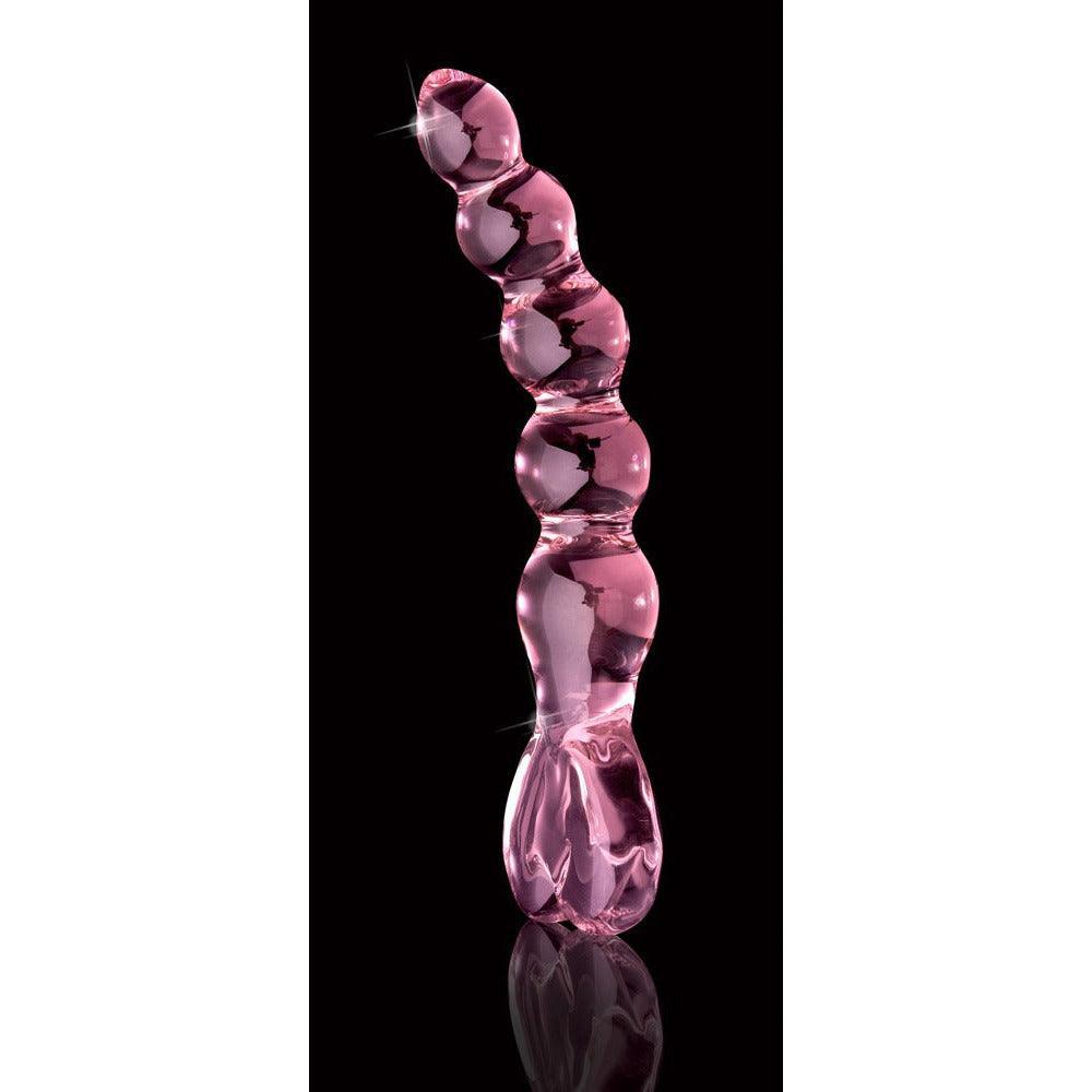 Glasdildo "No. 43" intensive Kugelstruktur - handgemachter Dildo 20 cm (pink) - loveiu.ch