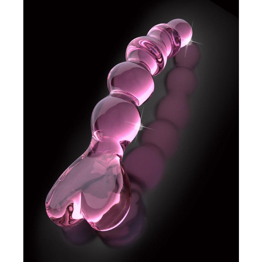 Glasdildo "No. 43" intensive Kugelstruktur - handgemachter Dildo 20 cm (pink) - loveiu.ch