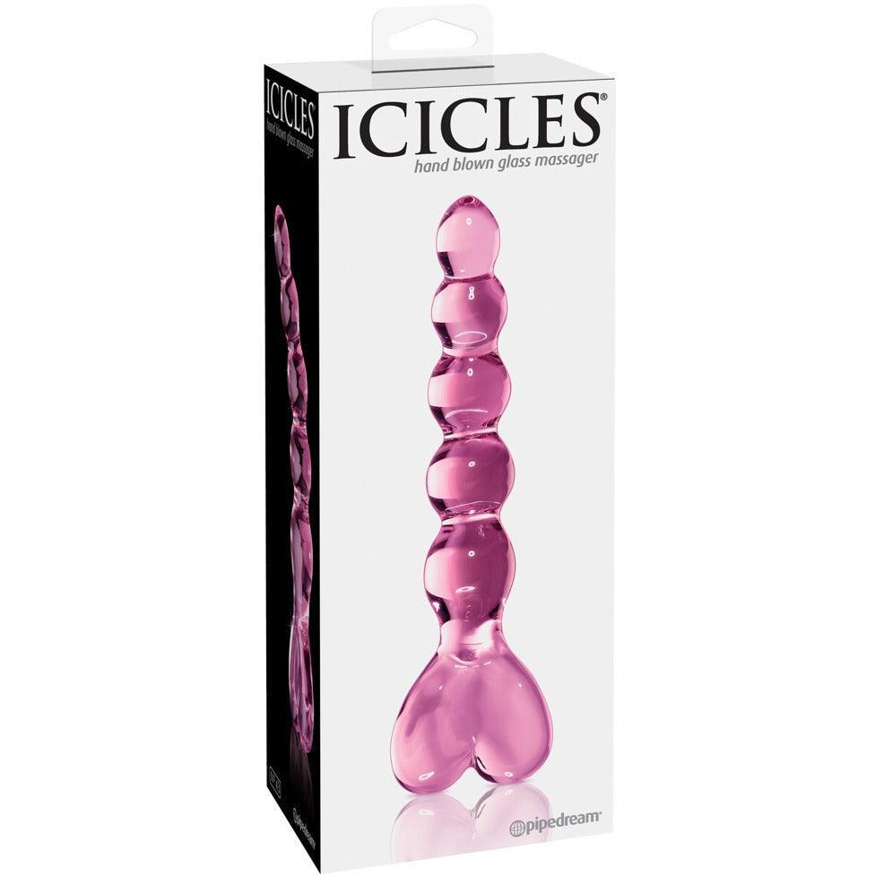 Glasdildo "No. 43" intensive Kugelstruktur - handgemachter Dildo 20 cm (pink) - loveiu.ch