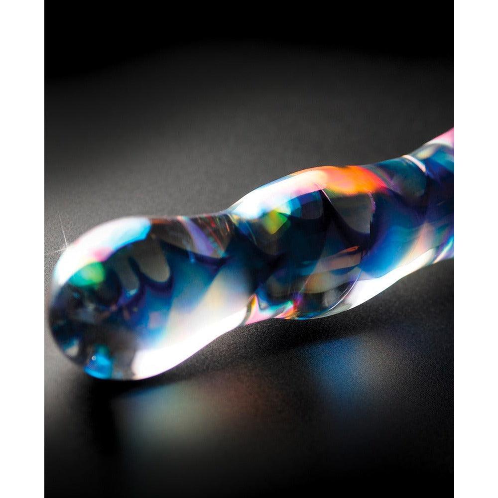 Glasdildo "No. 8 luxuslinie" heiss & kalt erleben - handgemachter Dildo 17.5 cm (transparent/blau) - loveiu.ch