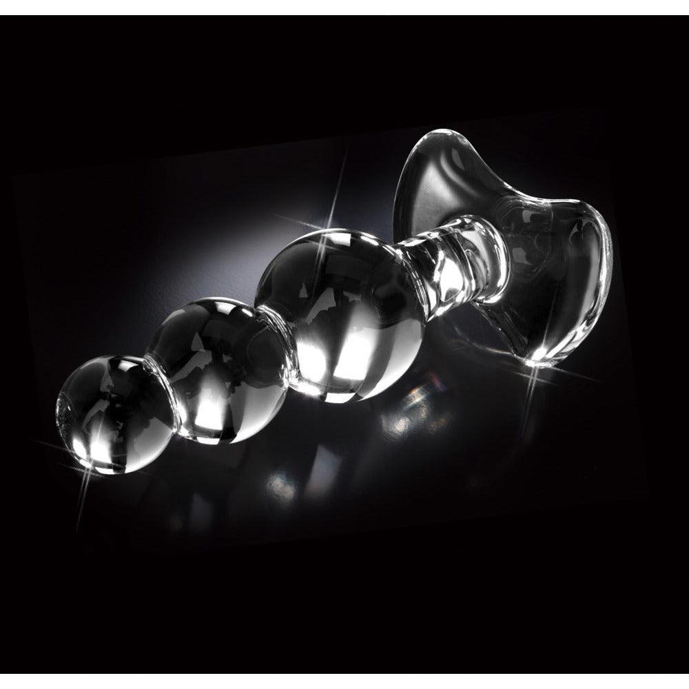 Glasplug "No. 47" stimulierendes Kugeldesign - Ø 3.5 cm (transparent) - loveiu.ch