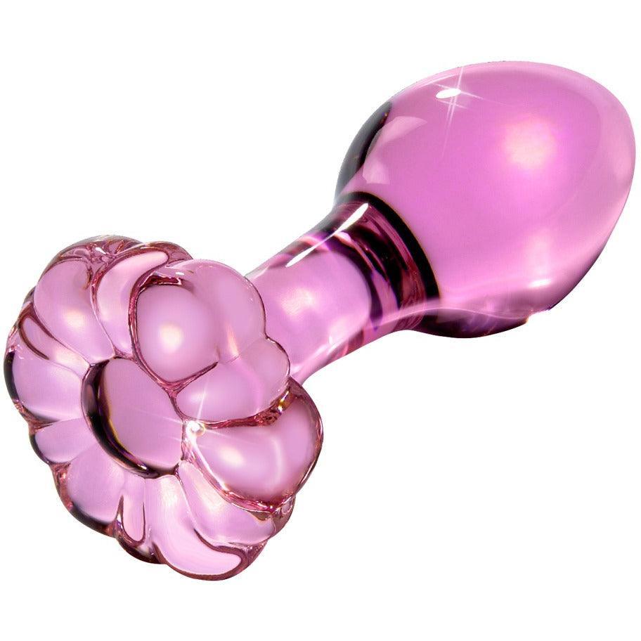 Glasplug "No. 48" Plug heiss & kalt erleben - Ø 3.5 cm (pink transparent) - loveiu.ch