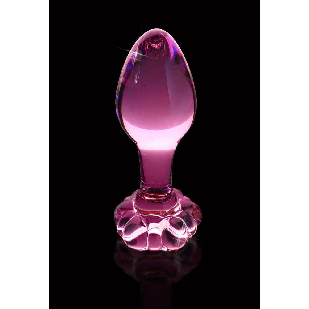 Glasplug "No. 48" Plug heiss & kalt erleben - Ø 3.5 cm (pink transparent) - loveiu.ch