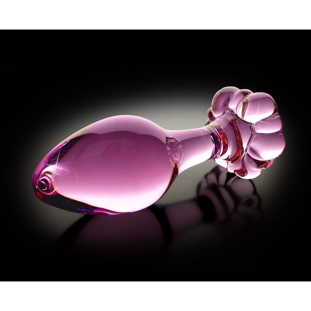 Glasplug "No. 48" Plug heiss & kalt erleben - Ø 3.5 cm (pink transparent) - loveiu.ch