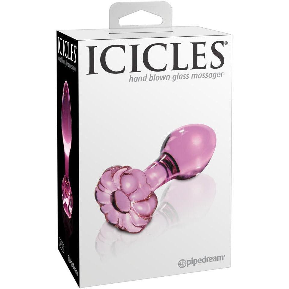 Glasplug "No. 48" Plug heiss & kalt erleben - Ø 3.5 cm (pink transparent) - loveiu.ch
