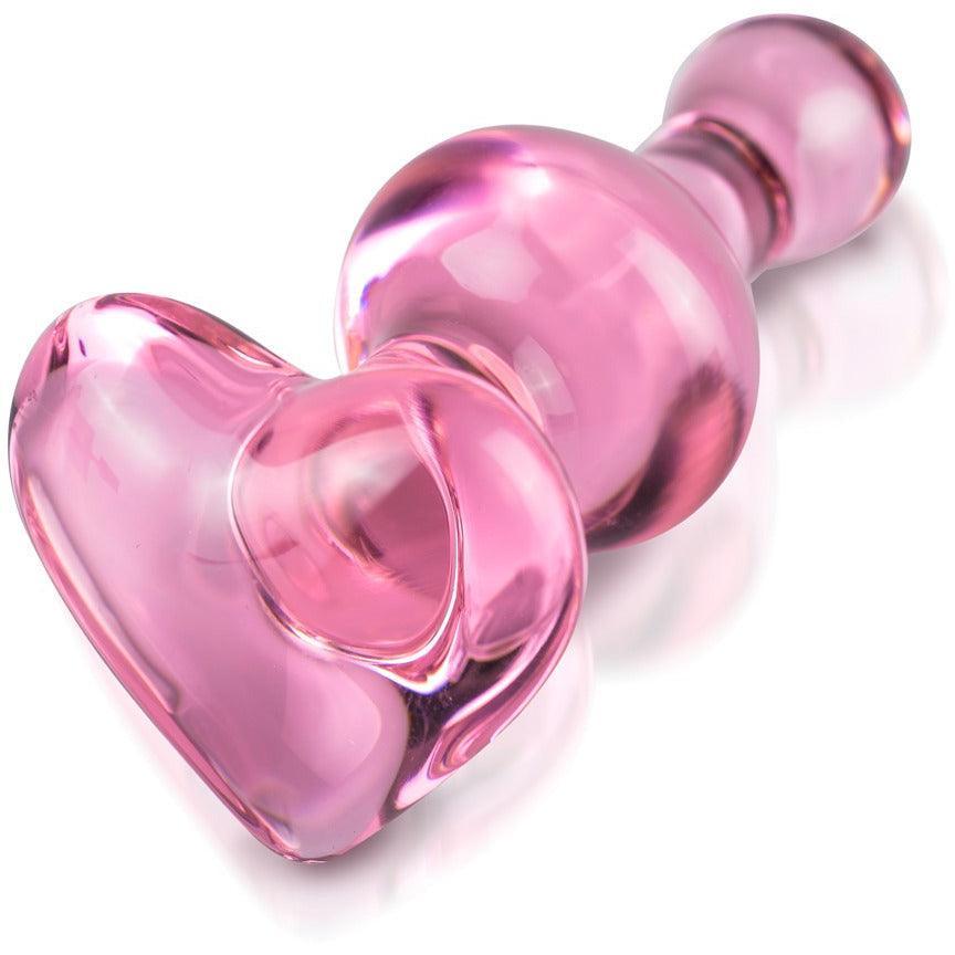 Glasplug "No. 75" Plug mit intensiver Kugelstruktur - Ø 3.4 cm (pink transparent) - loveiu.ch