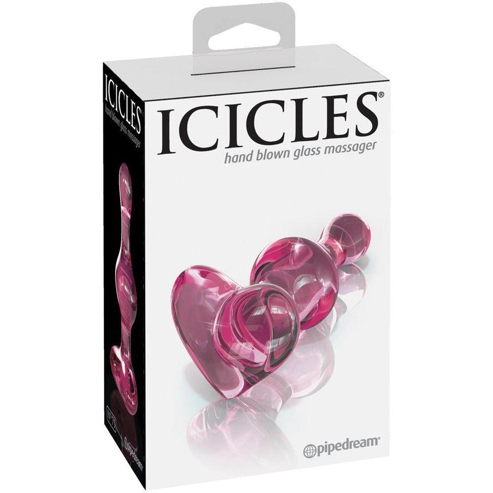 Glasplug "No. 75" Plug mit intensiver Kugelstruktur - Ø 3.4 cm (pink transparent) - loveiu.ch