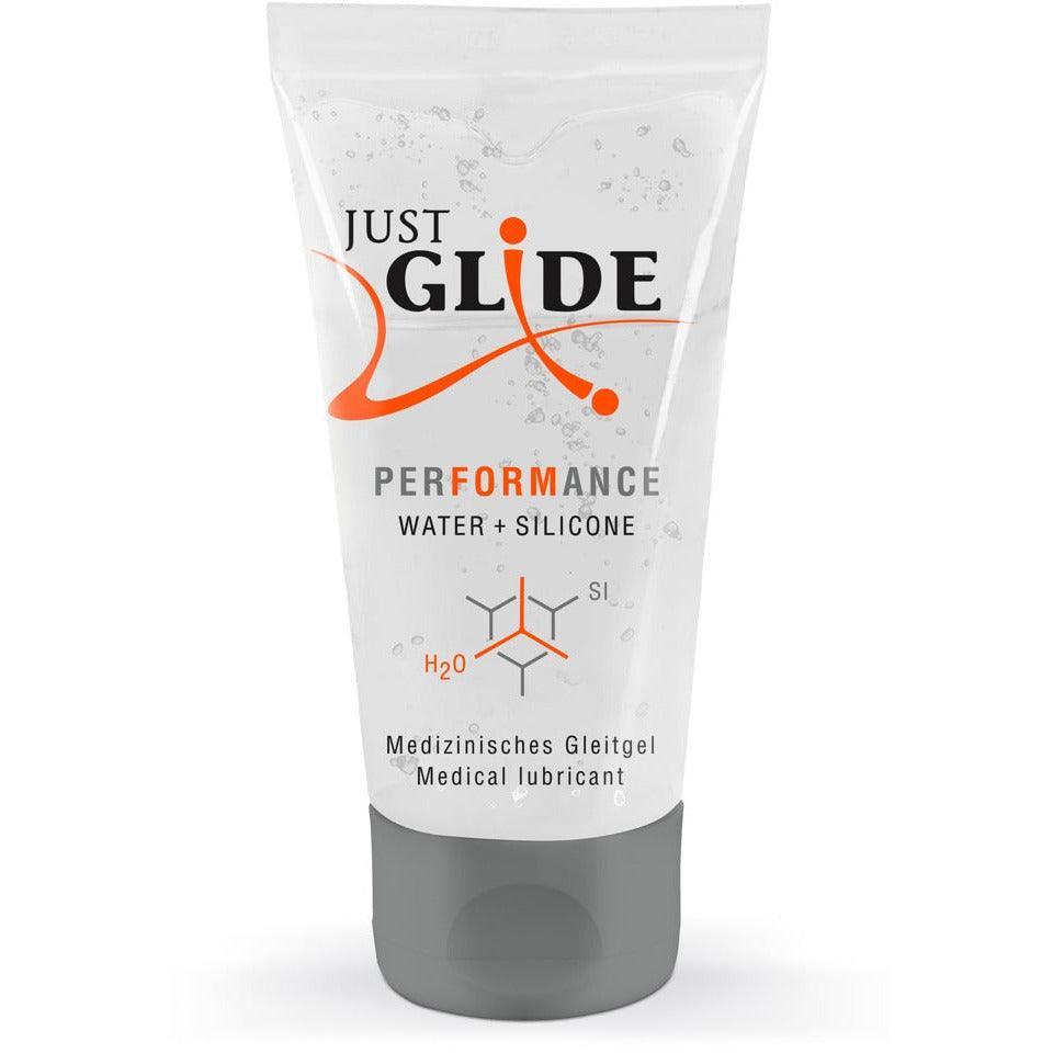 Gleitgel "Performance" - wasserbasiert mit Silikon (50 ml) von Just Glide - loveiu.ch