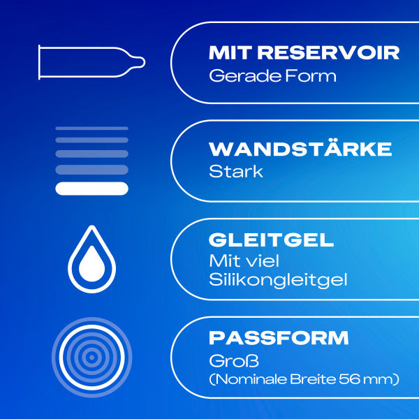 Kondome "Perfect Glide - Extra sicher" Naturkautschuklatex (56 mm/10 Stk.) von Durex