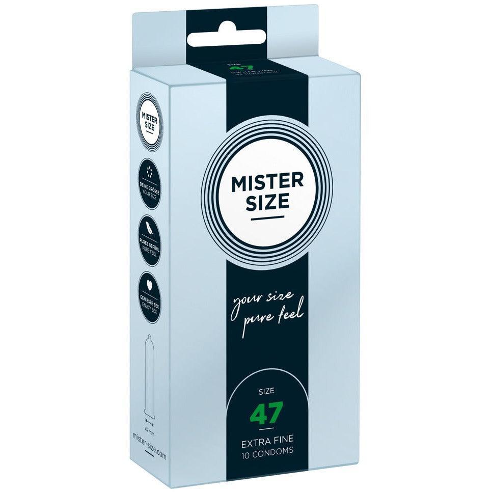 Kondome aus Naturkautschuklatex - extrafein & gefühlsecht (Ø 47mm/10 Stk.) von Mister Size - loveiu.ch