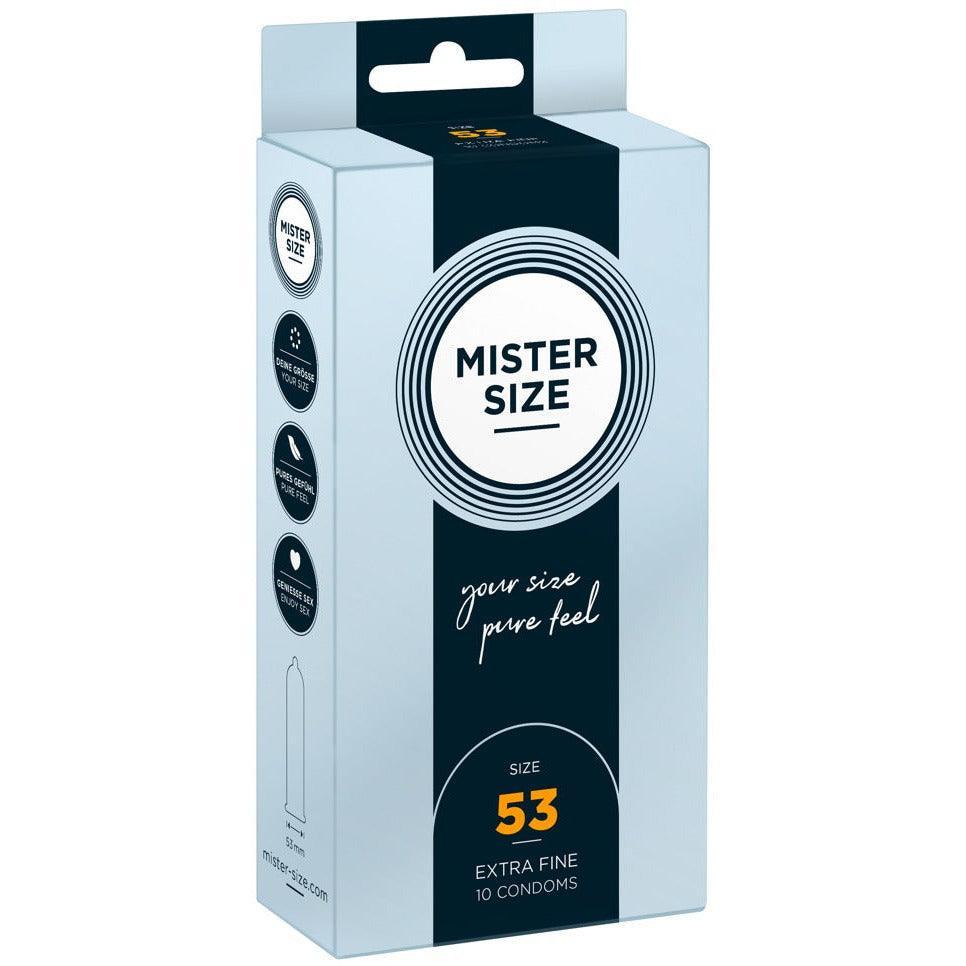 Kondome aus Naturkautschuklatex - extrafein & gefühlsecht (Ø 53mm/10Stk.) von Mister Size - loveiu.ch