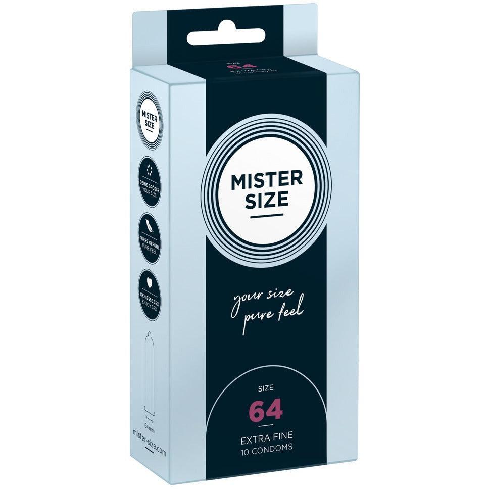 Kondome aus Naturkautschuklatex - extrafein & gefühlsecht (Ø 64mm/10Stk.) von Mister Size - loveiu.ch