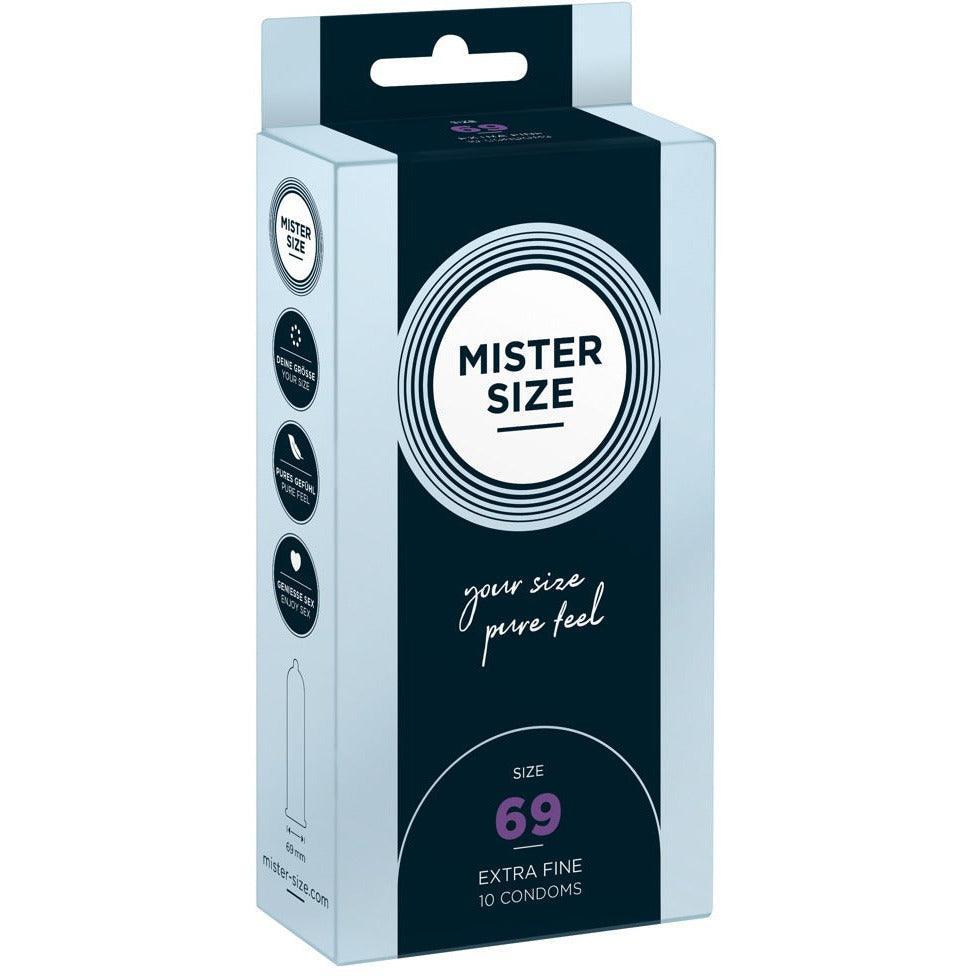 Kondome aus Naturkautschuklatex - extrafein & gefühlsecht (Ø 69mm/10Stk.) von Mister Size - loveiu.ch