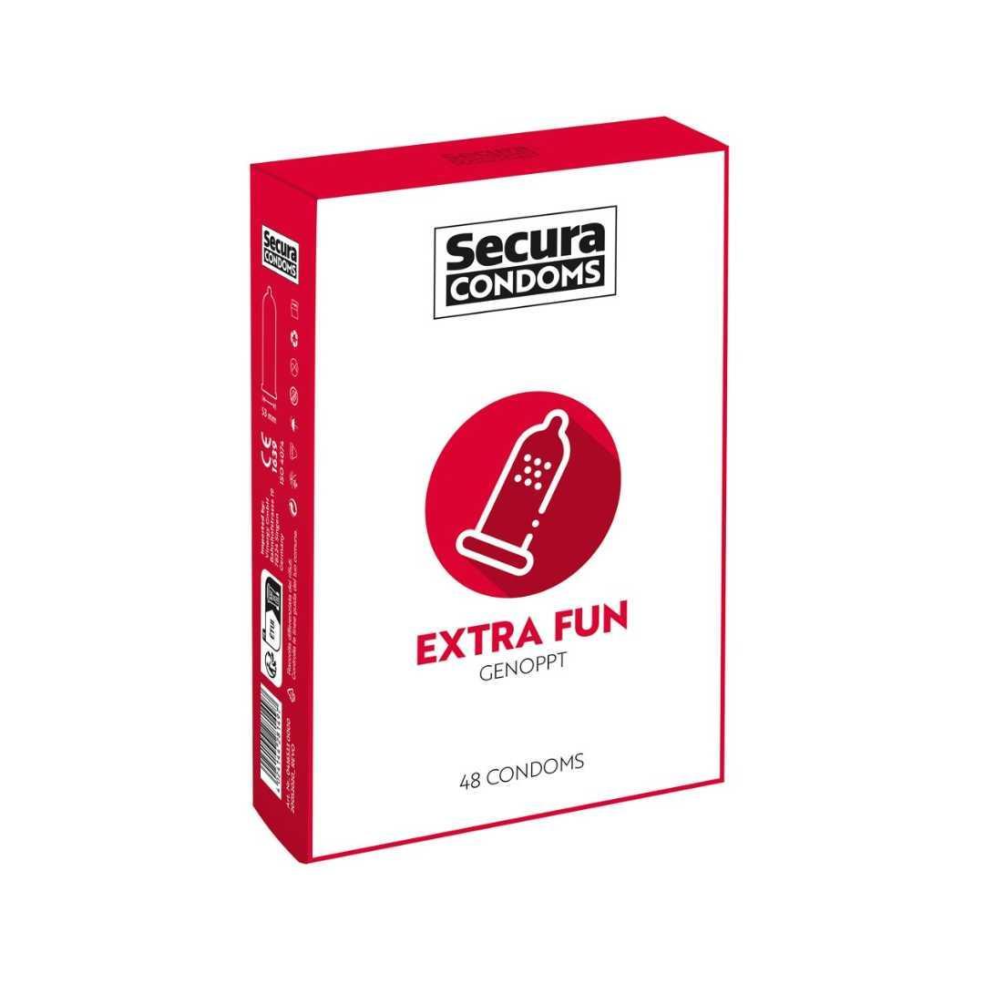 Kondome "extra fun genoppt" aus Naturkautschuklatex (Ø 52 mm/48 Stk.) - loveiu.ch