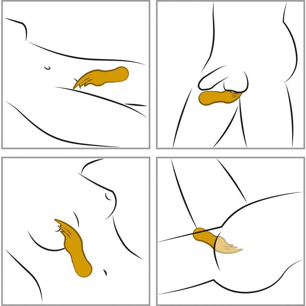 Vibrator "Licking" aus Silikon- flatternde Spitzen (gelb) - loveiu.ch