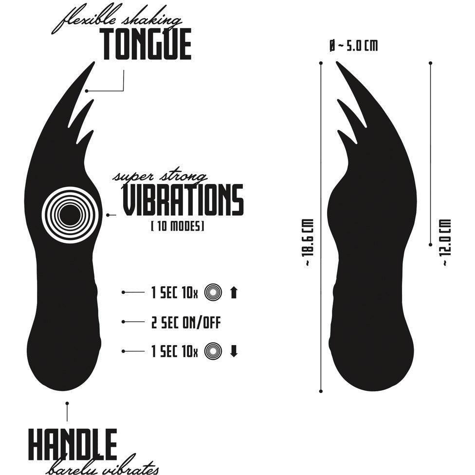 Vibrator "Licking" aus Silikon- flatternde Spitzen (gelb) - loveiu.ch