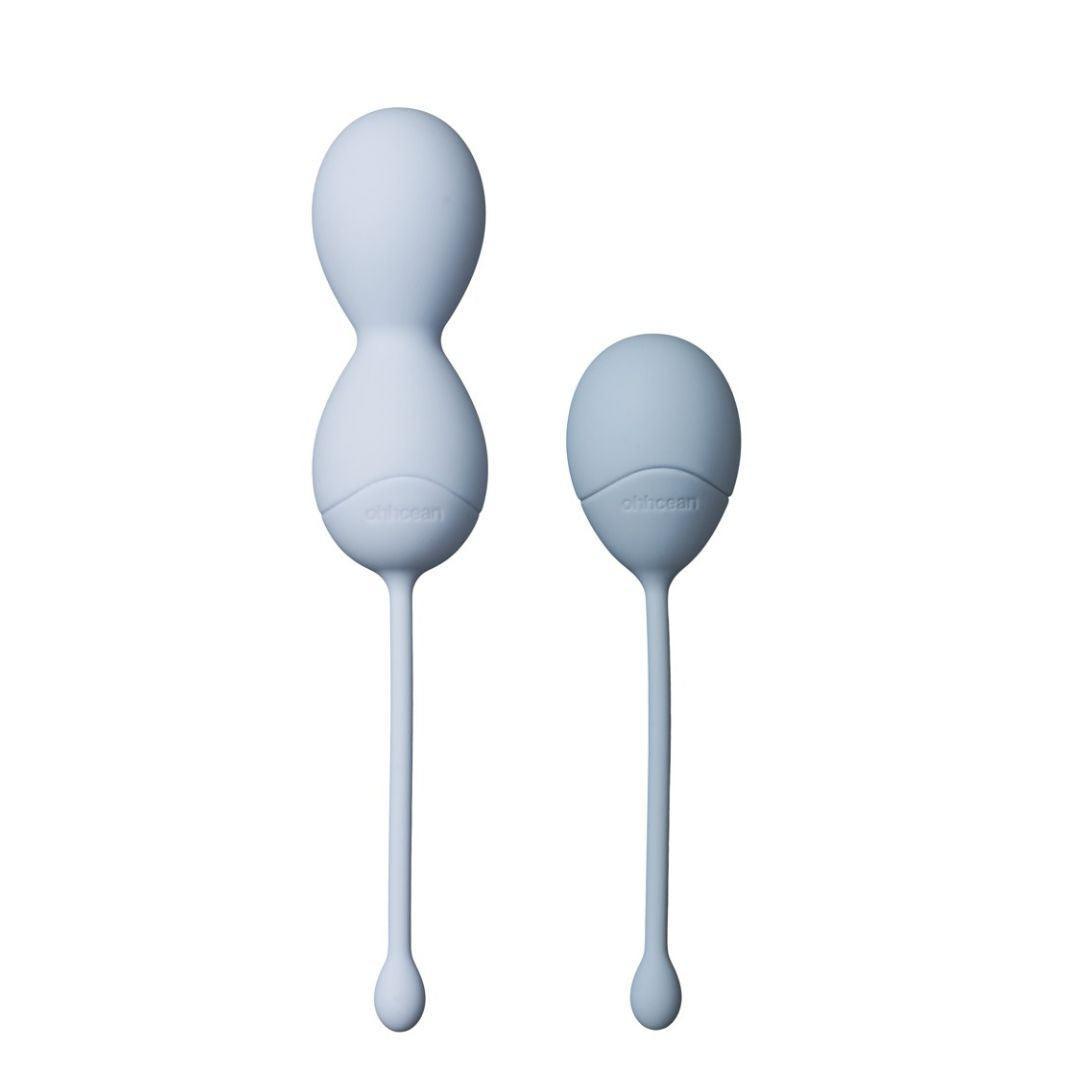 Liebeskugeln "ohhcean" aus recyceltem Meeresplastik - Beckenbodentraining im 2er Set Ø 3 cm (blau) - loveiu.ch
