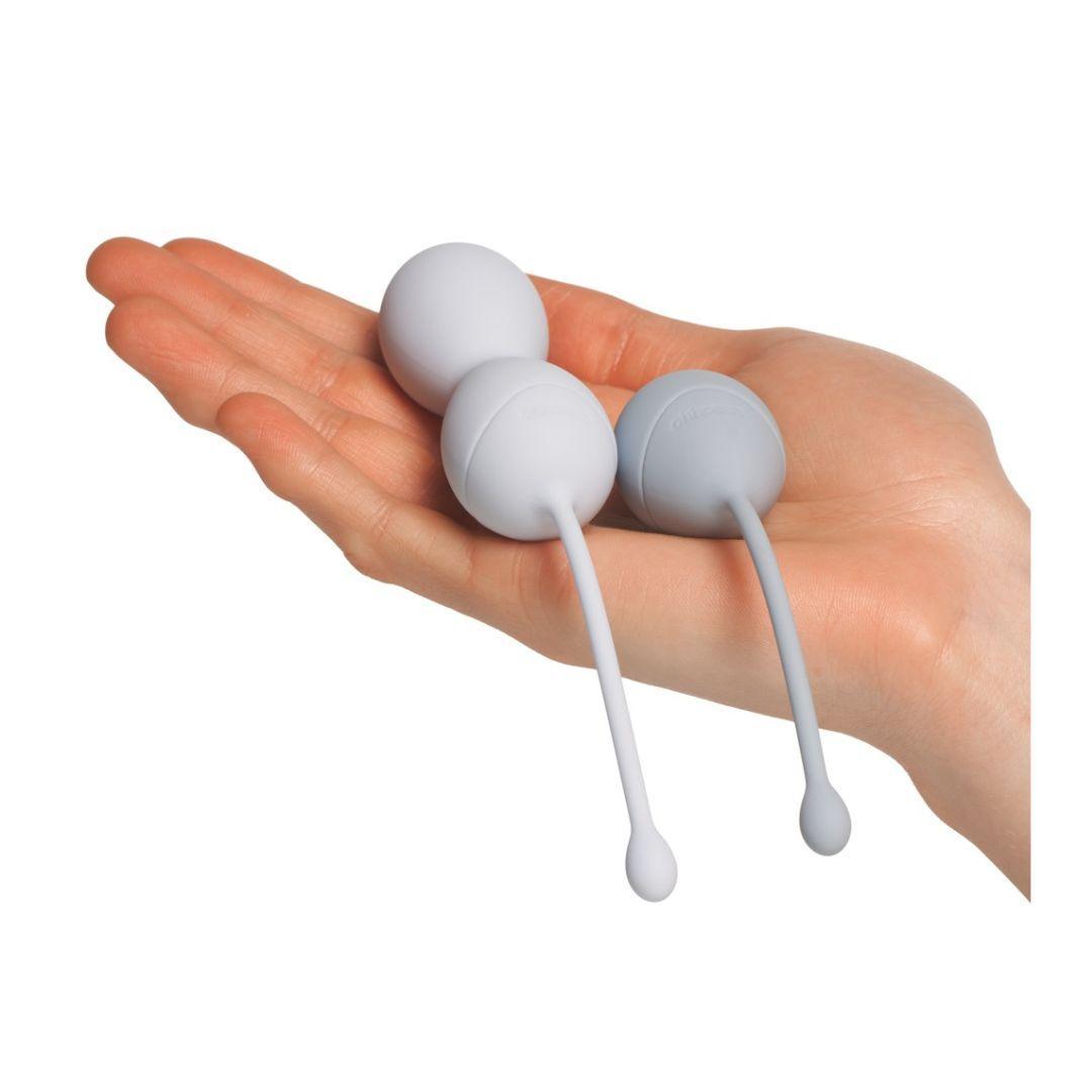 Liebeskugeln "ohhcean" aus recyceltem Meeresplastik - Beckenbodentraining im 2er Set Ø 3 cm (blau) - loveiu.ch