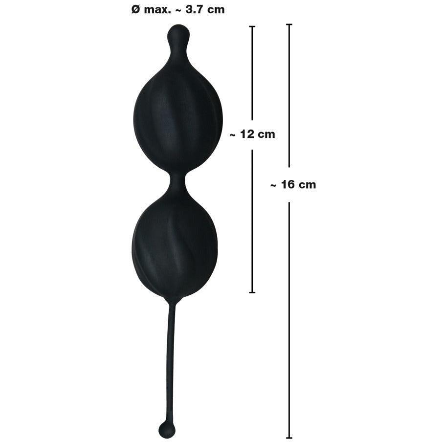 Liebeskugeln Beckenbodentraining "Soft Touch" aus Silikon - rotierende Gewichte (schwarz) - loveiu.ch
