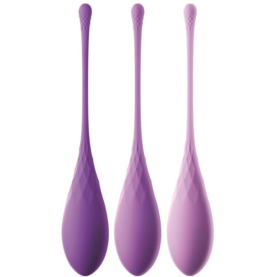 Liebeskugeln Beckenbodentraining "Her Trainer Set" aus Silikon - Kegelform (violett) - loveiu.ch