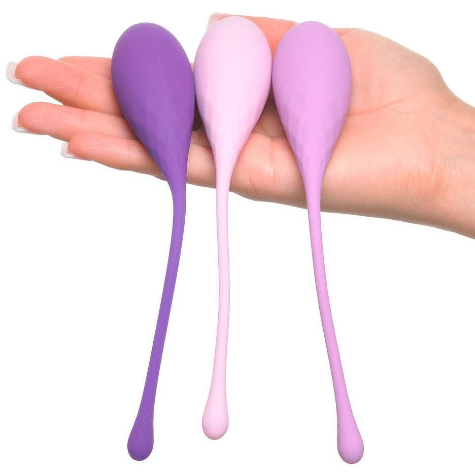 Liebeskugeln Beckenbodentraining "Her Trainer Set" aus Silikon - Kegelform (violett) - loveiu.ch