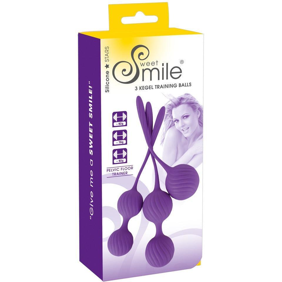 Liebeskugeln Beckenbodentraining "Trainer" aus Silikon im 3er Set (violett) - loveiu.ch