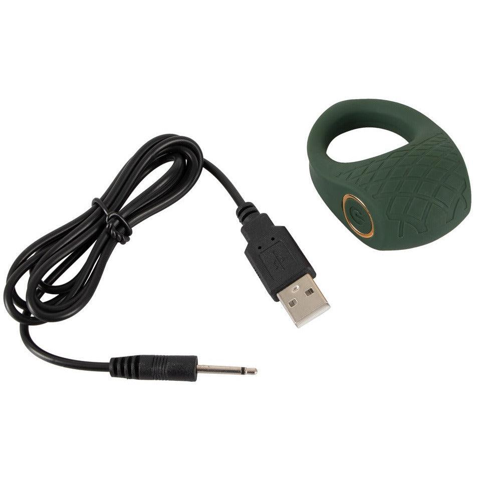 Penisring "Luxurious Vibro Ring" aus Silikon - Soft-Touch-Textur Ø 3 cm (grün) - loveiu.ch