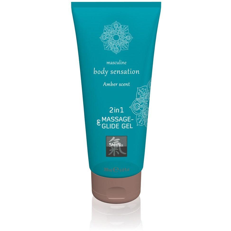 Massage- und Gleitgel "2in1 Amber" wasserbasiert & latexkondomsicher (200 ml) - loveiu.ch