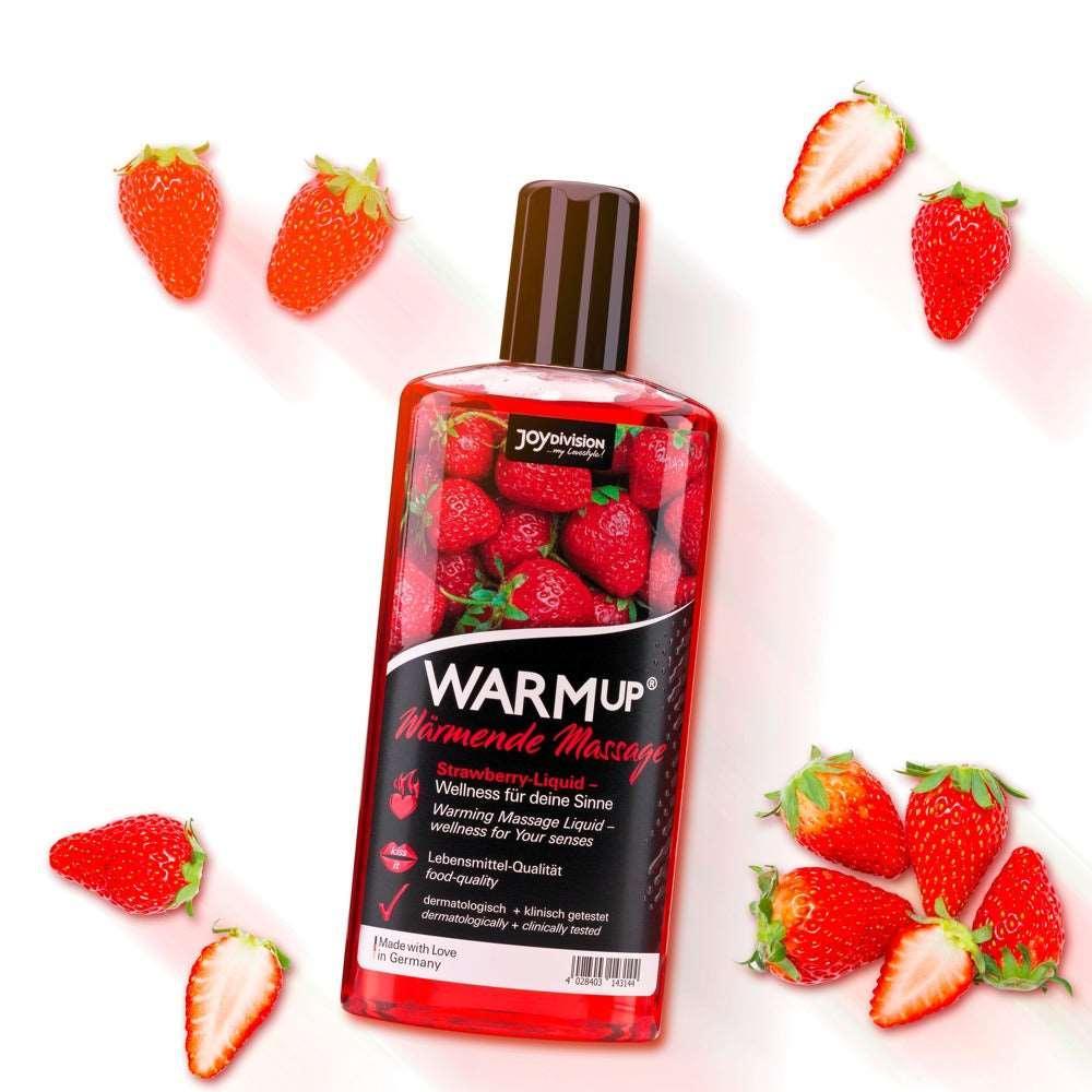Massageöl "WARMup Strawberry" - mit Wärme-Effekt (150 ml) - loveiu.ch