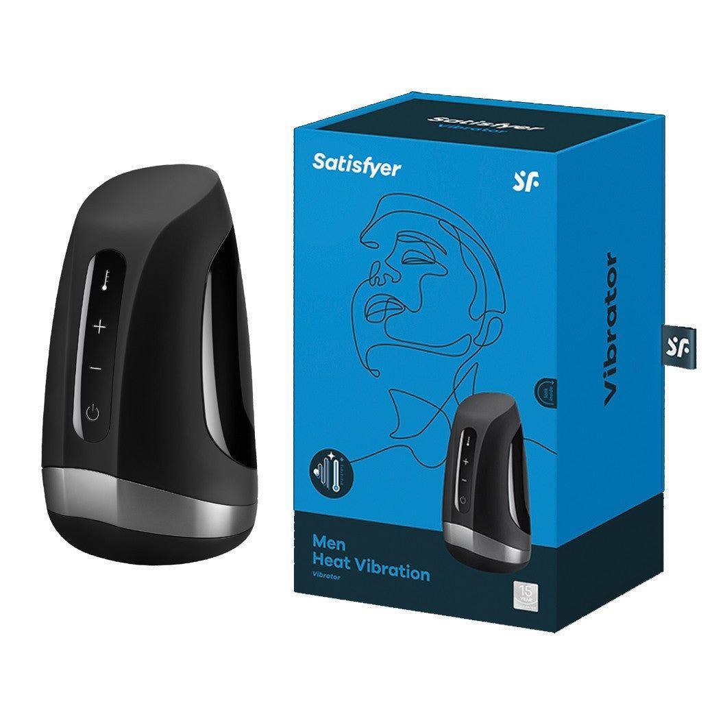 SATISFYER Masturbator "Men Heat Vibration" aus Silikon - mit Hitzefunktion 8.2 cm (schwarz) - loveiu.ch