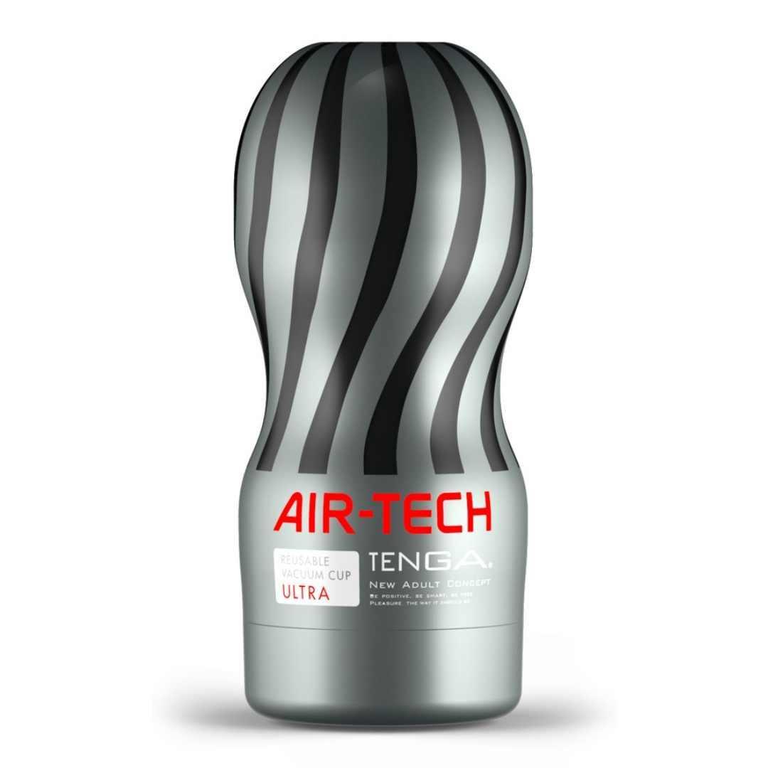 Masturbator "TENGA Air Tech" - mit strukturiertem Innenleben & Gleitgelprobe 15.5 cm (silber) - loveiu.ch