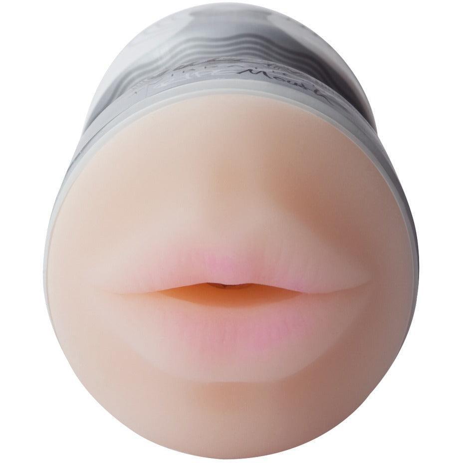 Masturbator "Vulcan Ripe Mouth Vibrating" mit Minivibrator & Real-Feel-Reizstruktur - 15 cm (hautfarben hell) - loveiu.ch