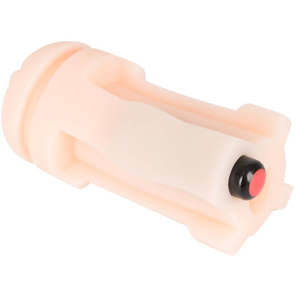 Masturbator "Vulcan Ripe Vagina Vibrating" mit Minivibrator & Real-Feel-Reizstruktur - 15 cm (hautfarben hell) - loveiu.ch