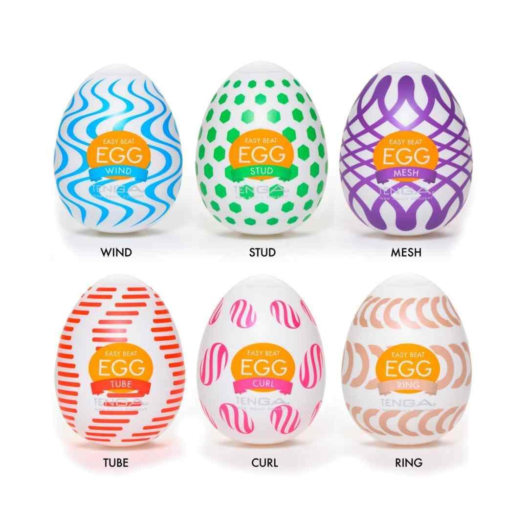 Masturbatoren "TENGA Egg Wonder Package" mit Reizstrukturen - inkl. Gleitgel 7 cm (weiss) - loveiu.ch
