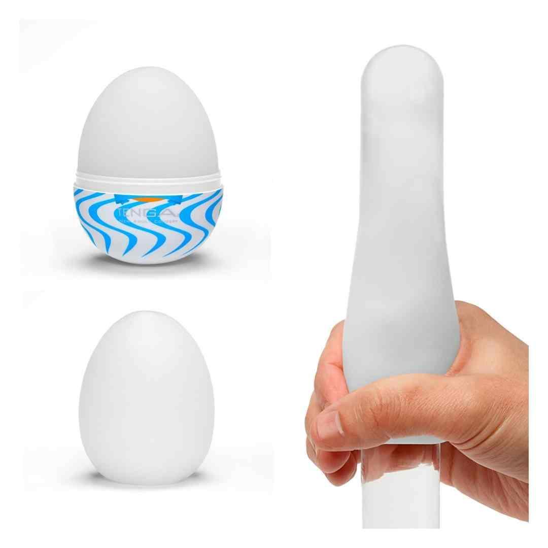 Masturbatoren "TENGA Egg Wonder Package" mit Reizstrukturen - inkl. Gleitgel 7 cm (weiss) - loveiu.ch