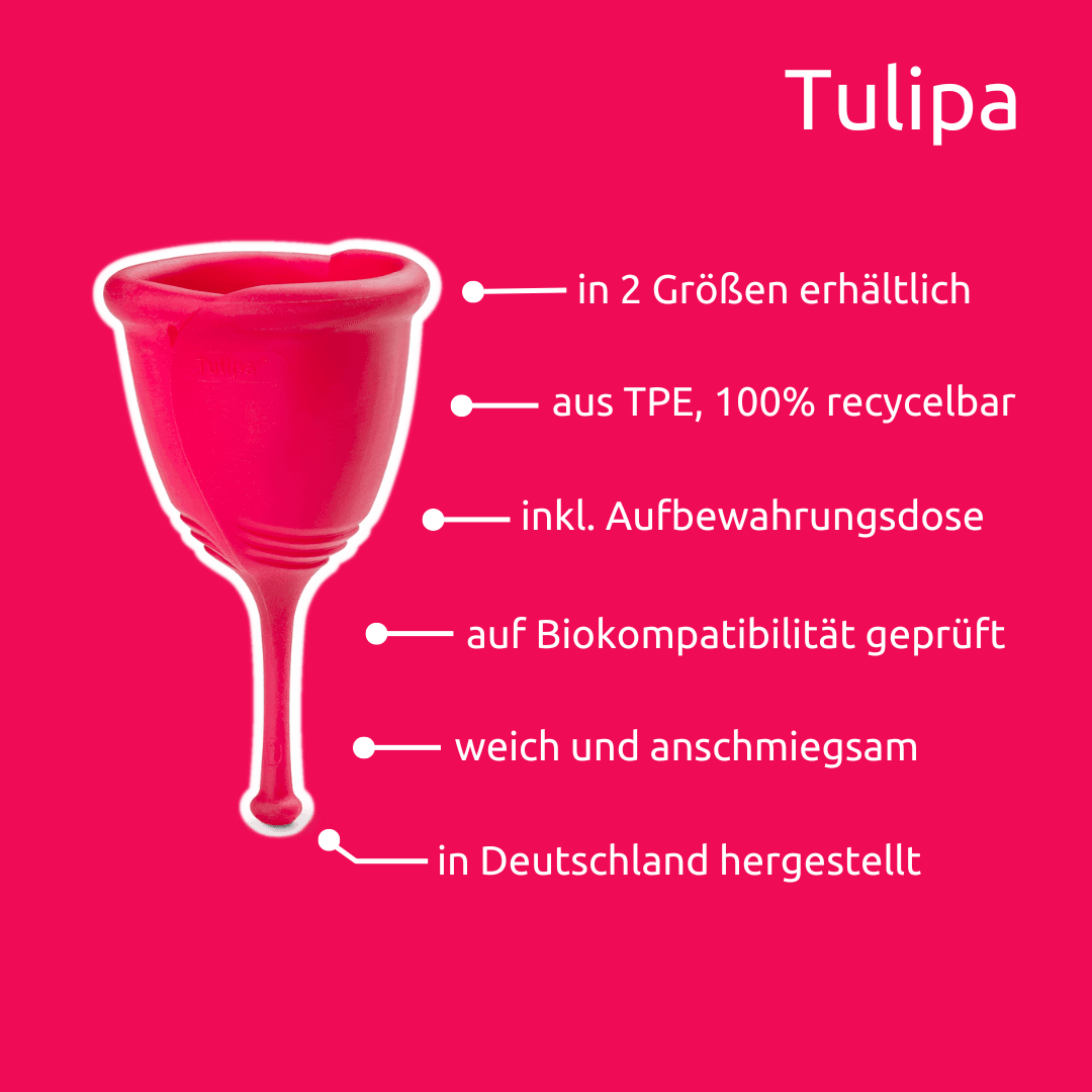 Menstruationstasse "Tulipa" latexfrei - Grösse 2 (20ml) - loveiu.ch