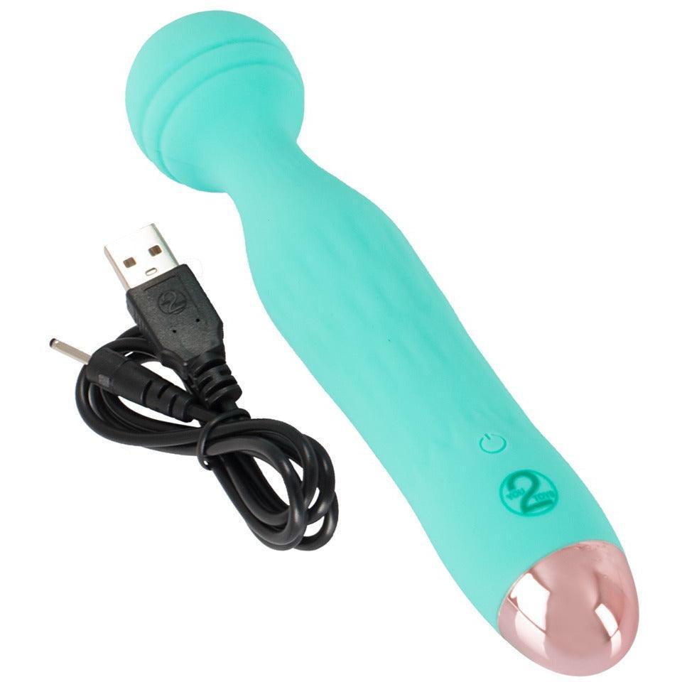 Minivibrator "Cuties" aus Silikon - beweglicher Massagekopf 17.2 cm (mint) - loveiu.ch