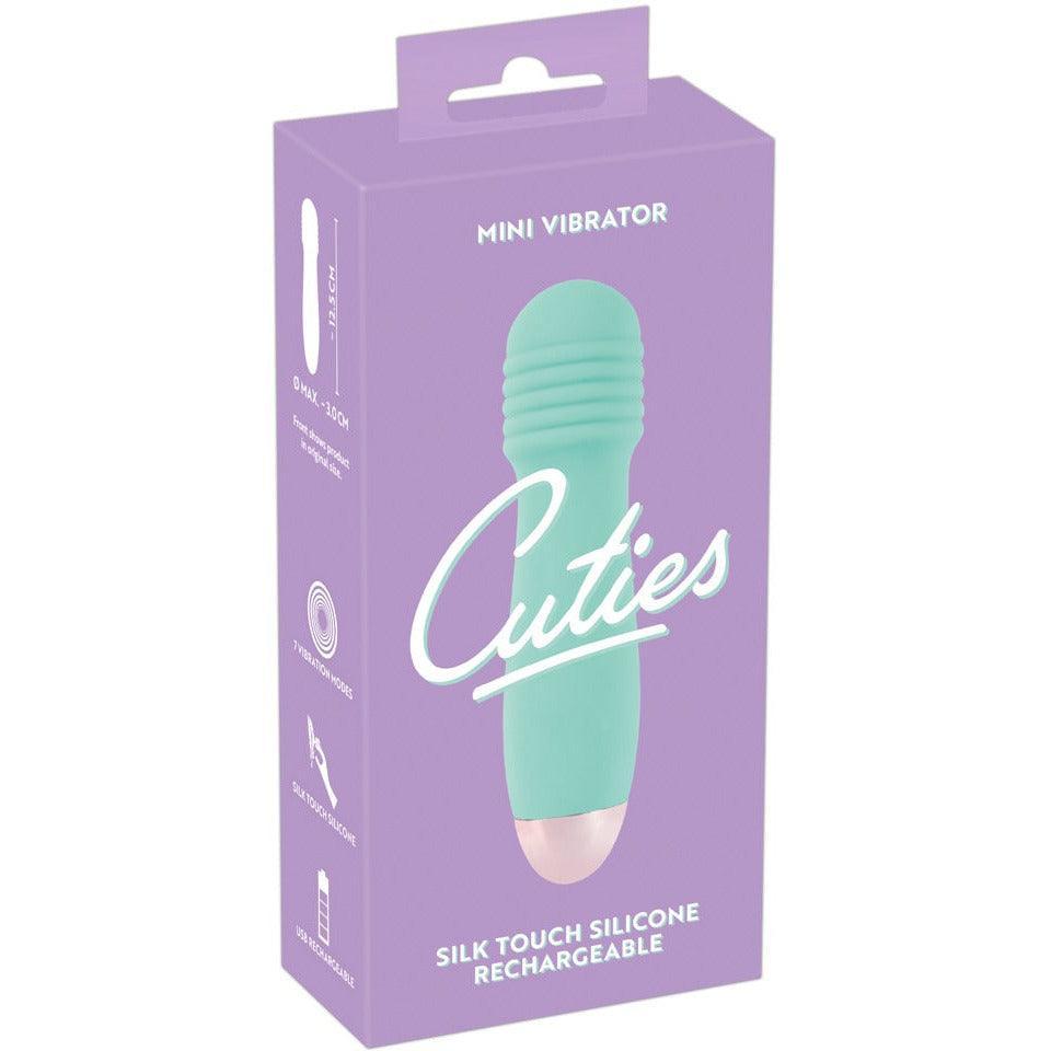 Minivibrator "Cuties" aus Silikon - gerillt & klein 12.9 cm (türkis) - loveiu.ch
