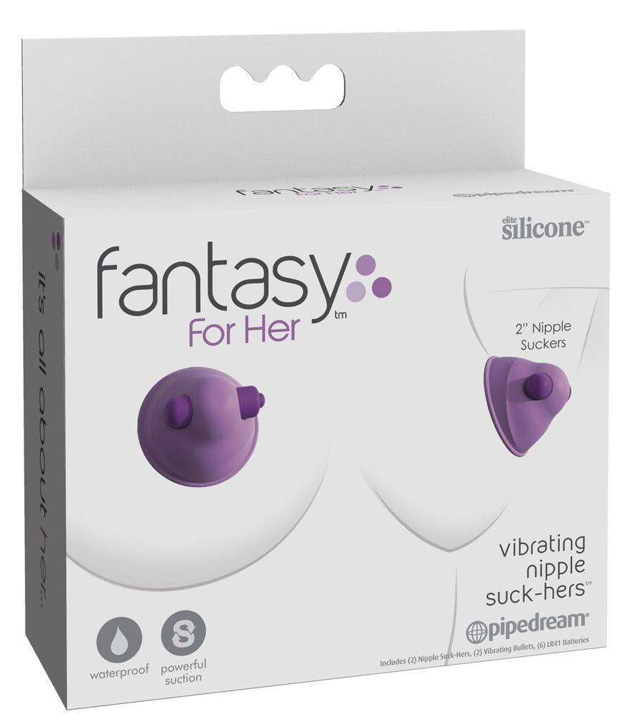 Nippelsauger "hers" aus Silikon - mit Vibratoren Ø 5.8 cm (lila) - loveiu.ch