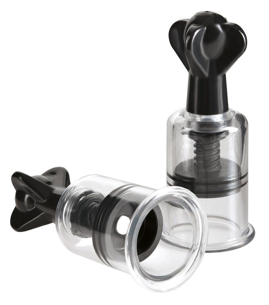 Nippelsauger "Super Suckers" mit Drehmechanismus verstellbar - Ø 3.7 cm (transparent/schwarz) - loveiu.ch